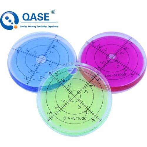 Circular Bubble Level 66*10mm Spirit Level Degree Mark Surface Round Level Bubble for Measuring Instrument Green Red Blue White