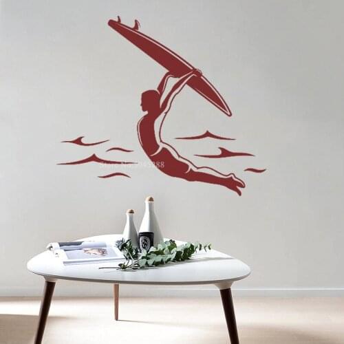 Summer Wall Stickers for Living Room Surf Wallpapers Decal Decal Paper Custom Color Environmental Protection Affordable Z203