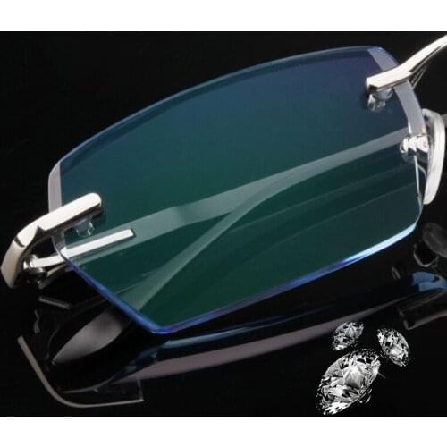 Rimless Glasses Custom Made Prescription Glasses Fashion mens Optical glasses Myopia Hyperopia Progressive prescription