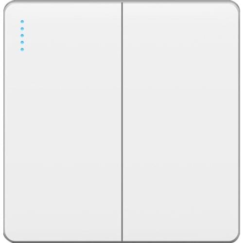 86 Type Wall Light Switch, 1 2 Gang 1 2 Way 10A 250V White Large Panel Buttons Recessed Wall Rocker Switch