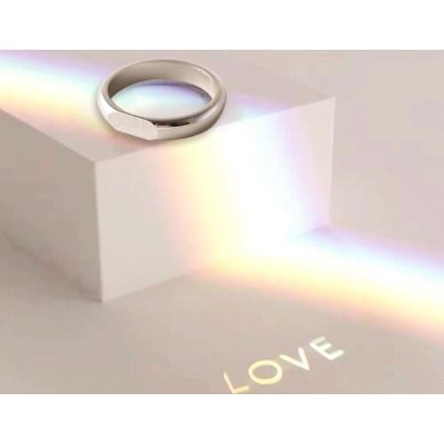 Couple Creative Light Projection Love Heart Rings Smooth Women Jewelry Engagement Wedding Ring Anniversary Fashion Jewelry