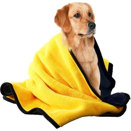 1Pcs Dog Cat Puppy Pet Towel Microfiber Strong Absorbing Water Bath Goods for Pets Towel Dry Hair Dog Towels or Large Dogs