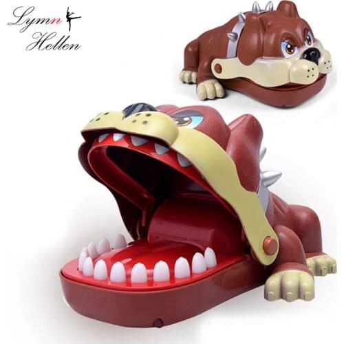 Practical Jokes Bulldog Mouth Tooth Dentist Biting Hand Finger Family Game Electronic toy Novelty Gag Childrens Toys Play Fun