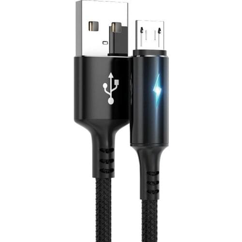 LED Lights Micro USB Cable 3A Nylon Fast Charging Cord for Samsung Xiaomi HTC LG Mobile Phone Accessories USB Charger Wire