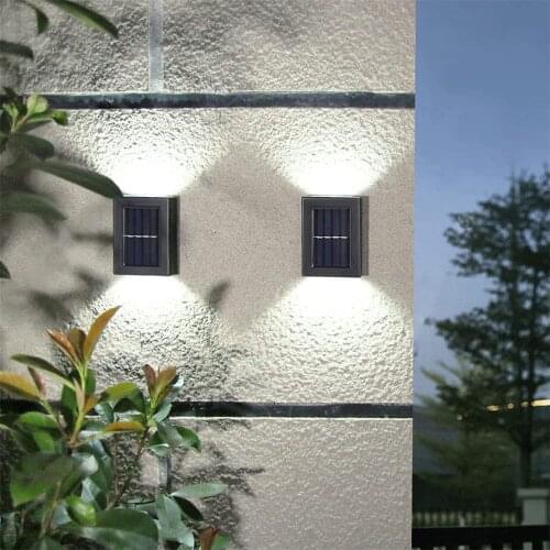 Outdoor Solar Lamps Solar Garden Waterproof Wall Lamp Light Up And Down Garden Decorative Wall Lamp Street Lamps Home Stair Lamp