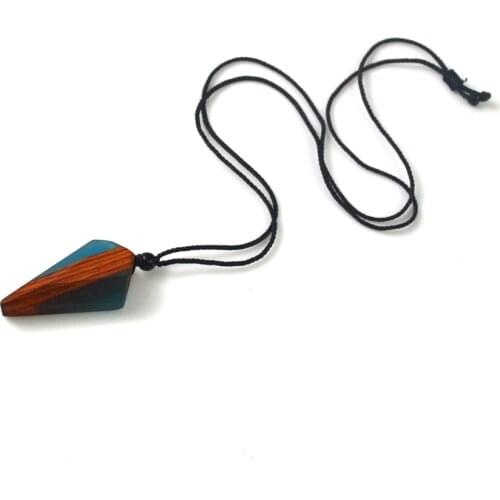 Vintage wood resin jewelry for women men Jewelry Necklace Pendant