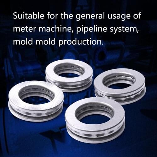 High Precision 4PCS Miniature Thrust Ball Bearings Metal Axial Fast Speed Ball Bearing 10mm/12mm/15mm/17mm/20mm/25mm/30mm