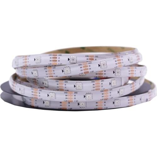 WS2815 DC12V (WS2812B/WS2813) bande lumineuse rvb LED Pixels adressable individuellement LED double Signal 1 m/5 m 30/60/144 Pix