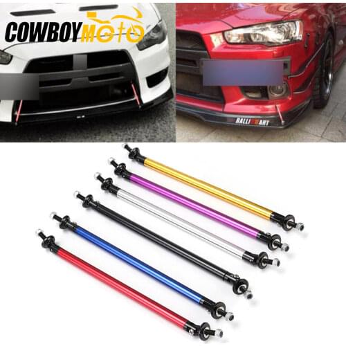 1 Pair Universal Car Auto SUV Front Rear Bumper Lip Splitter Spoiler Strut Rod Tie Support Bars 10cm 15cm 20cm Black Blue Red