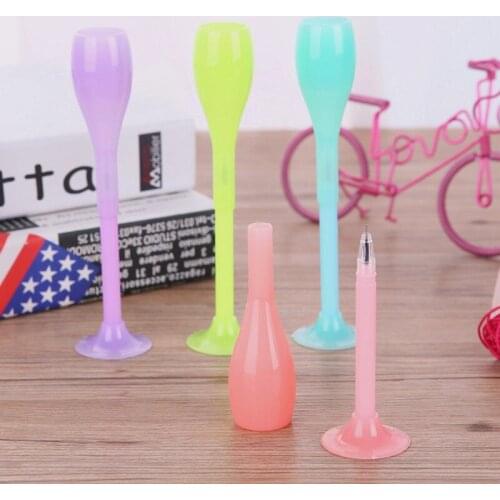 1 pcs Kawaii Creative candy color luminous wine glass ball pen Novelty Gift Zakka Gel pen Office Material School Supplies
