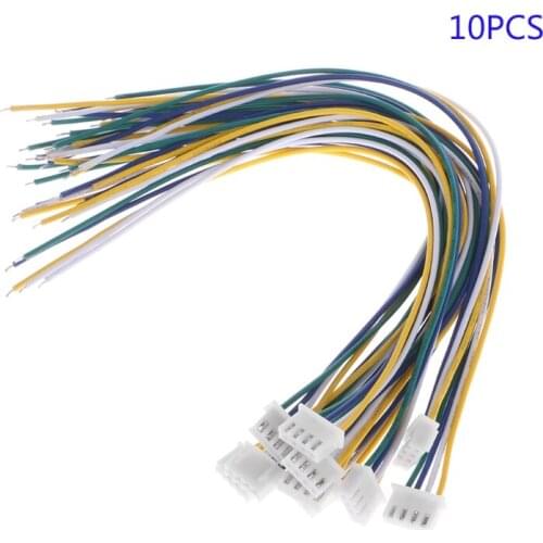 10PCS 4 Pin Mini Micro JST XH 2.54mm 24AWG Connector Plug With Wires 200mm