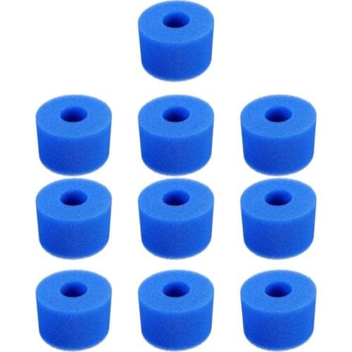10PCS Swimming Pool Accessories Foam Sponge for Intex S1 Reusable Washable Biofoam Cleaner Pool Foam Swimming Accessorie