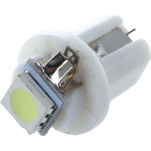 10 pcs T5/ B8.5D 5050 SMD LED Socket Interior Lighting Tacho White