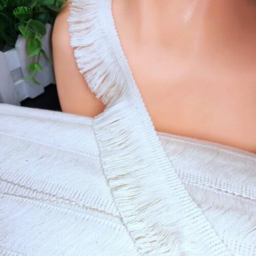 20yard 4cm Off White High Density Pure Cotton Fringed African Lace Fabric Ribbon DIY Sewing Trim Wedding Decoration Christmas