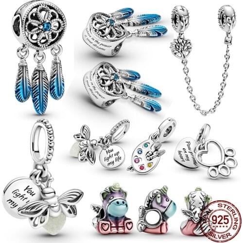 2020 New 100% Real 925 Sterling Silver Fish Girl Boy Charm Bead Fit Original Pandora Bracelets DIY Jewelry For Women Gift