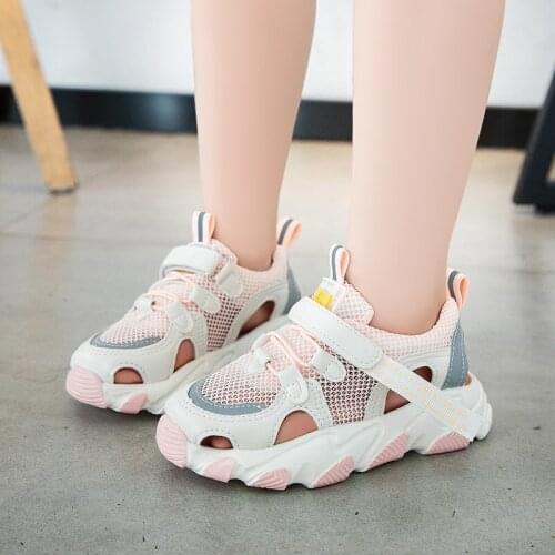 2021 Childrens Casual Shoes Light Mesh Sneakers Boys Girls Summer Fashion Tenis Cute 4-12 Years Kids Breathable Sport Shoes