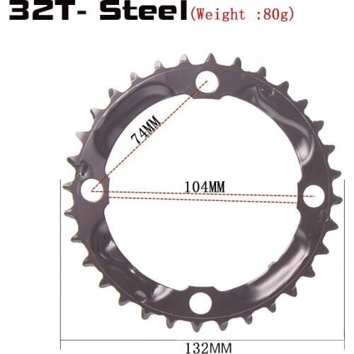 Chain Ring BCD104/64 Set Mountain Road Bike Bicycle Decoration Steel Disc Tool
