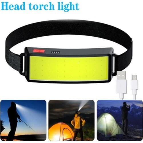 COB Soft Lighting Headlight USB Rechargeable Fishing Light Outdoor Camping Night Fishing Head-mounted Headlight Flashlight