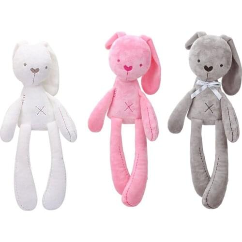 Kids Soft Stuffed Dolls Cute Long-Legged Bunny Baby Sleeping Soothing Plush Toy Dolls Christmas Birthday Gifts for Kids