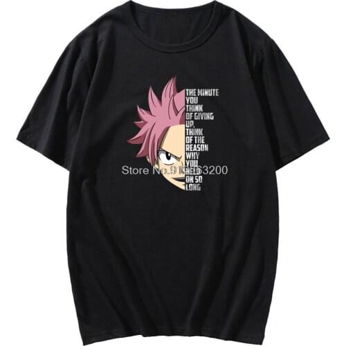 Two-dimensional Anime Clothes T-shirt Fairy Tail Cosplay short-sleeved mens T-shirt Summer Printing Loose T-shirt
