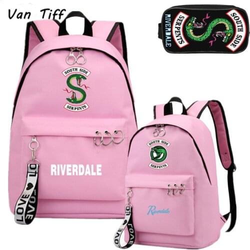 South Side Serpents Riverdale Southside Backpack Canvas Bag Riverdale School Bags Girls Mochila Feminina Riverdale Notebook Bags