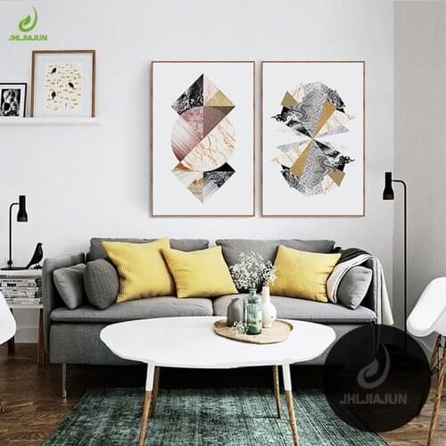 JHLJIAJUN Canvas Painting Rock Pattern Impression Simple Poster Print Wall Art Nordic Style Living Room Bedroom Home Decor