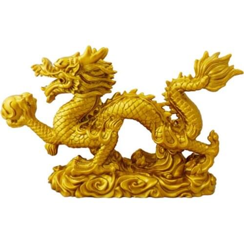 Chinese folk feng shui dragon bead handicraft furnishing articles Prosperous home decoration decoration mascot statue