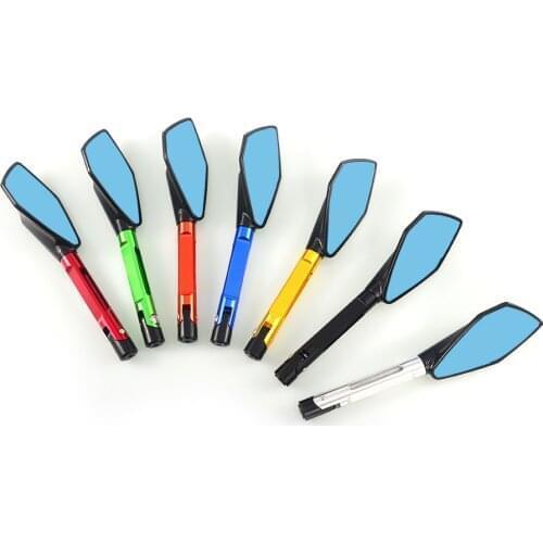 Motorcycle Accessories CNC Aluminum Rear View Mirrors Blue Glass For Kawasaki Z900 Z900RS Z800 Z1000 Green Black Gold Red Orange