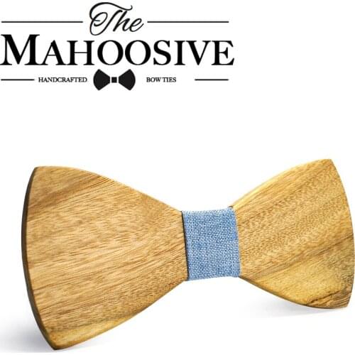 MAHOOSIVE Classic 100% Soild Wooden Mens Ties New Design Neck Ties for Men Formal Business Wedding Party Gravatas