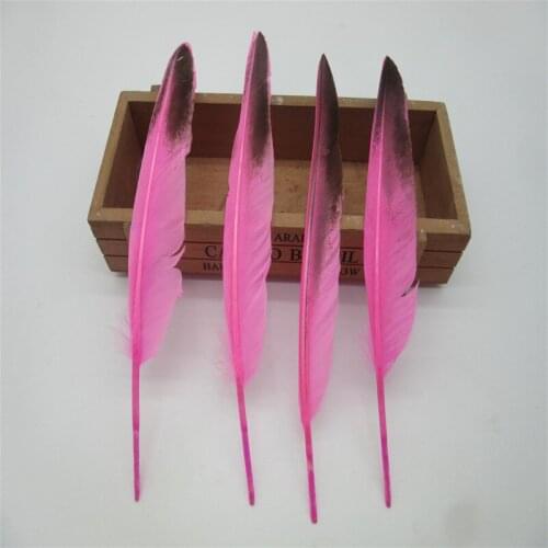 YY-tesco 100pcs/lot Natural Goose Feathers 13-18cm/5-8 Inch Pink Pheasant Feathers For Crafts Diy Wedding Decoration Plumes