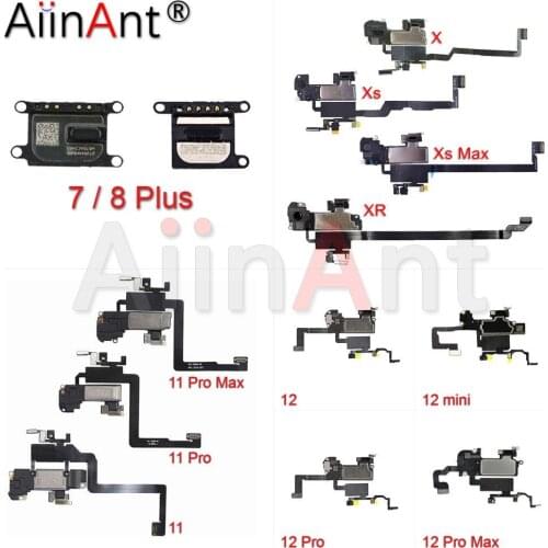 High Quality For iPhone Xs Max XR X 7 8 Plus Ear Earphone Light Sensor Proximity Sound Earpiece Speaker Flex Cable Replacement