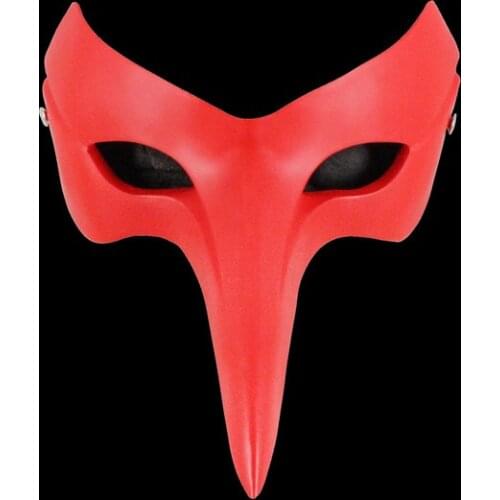 Persona 5 Goro Akechi Cosplay Mask Resin Crow Mask Long Beak Plague Doctor Face Decoration Halloween Props