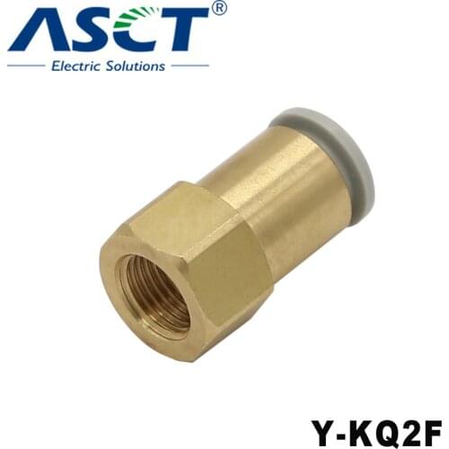 Pneumatic quick connector Y-KQ2H trachea PU female thread straight connector φ4φ6φ8φ10φ12φ16 pneumatic accessories