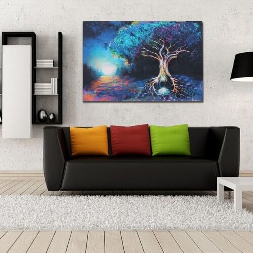 Fantastic Forest Colorful Painting Fantasy Living Room Bedroom Hanging Painting Wall Pictures for Living Room Anime Poster Art