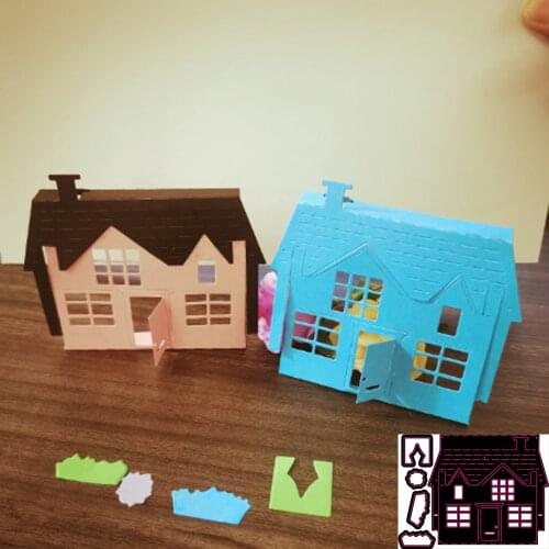 Cutting Dies Christmas House Scrapbooking Dies Metal Craft Die Cut Stamps Embossing New 2019 Card Making Decor