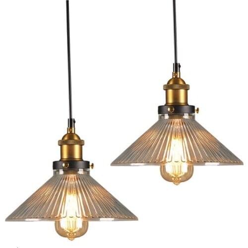 Modern Glass Led Fixture Kitchen Iron Gold Pendant Lamp Light lustre pendente