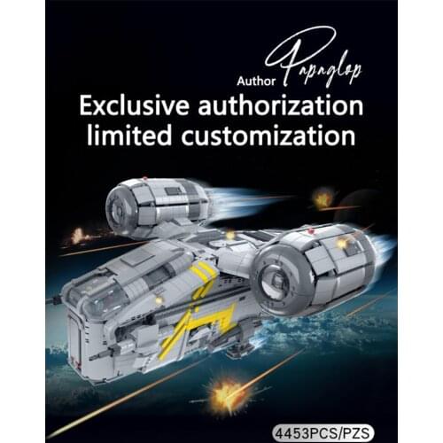 Star Space Toys UCS Razor Crest By Papaglop Simulation Large Size DIY Model MOC Building Blocks Bricks Toy Kids Adult Gifts