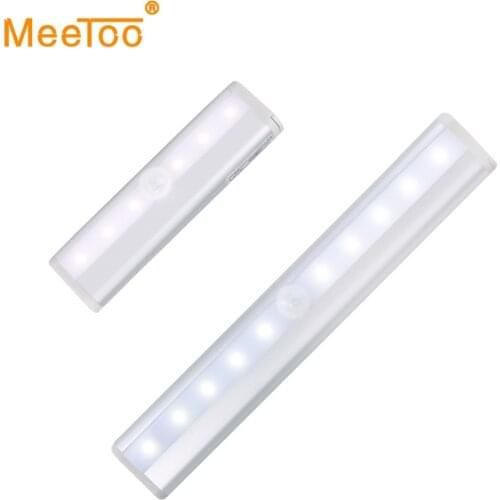 Motion Sensor Light 10LED Bulbs Battery Operated Wireless Nightlight Portable Magnetic Security Closet Night Lights For Stairway