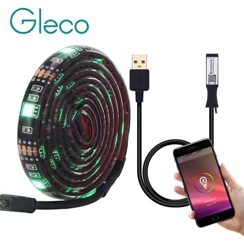 USB LED strip 5050 RGB 50CM 1M 2M Bluetooth APP control / Mini 3Key controller Flexible Light TV Background Light RGB LED Tape