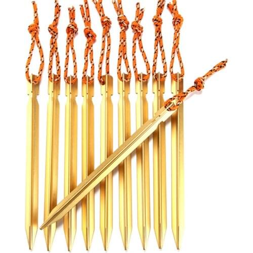 5Pcs 18cm Outdoor Tent Nail Aluminium Alloy Stake Rope Camping Equipment Camping Accessories Tent Peg Light Weight High Quality