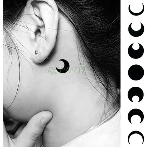 Waterproof Temporary Tattoo Sticker Cool Moon Fake Tatto Flash Tatoo Foot Arm hand Neck Body Art for Girl Men Women