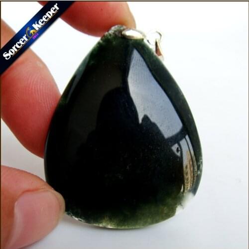 Green Moss Agates Slice Natural Stone Quartz Pendant Statement Necklace Women Collier Fantaisie Sieraden For Jewelry Making G711