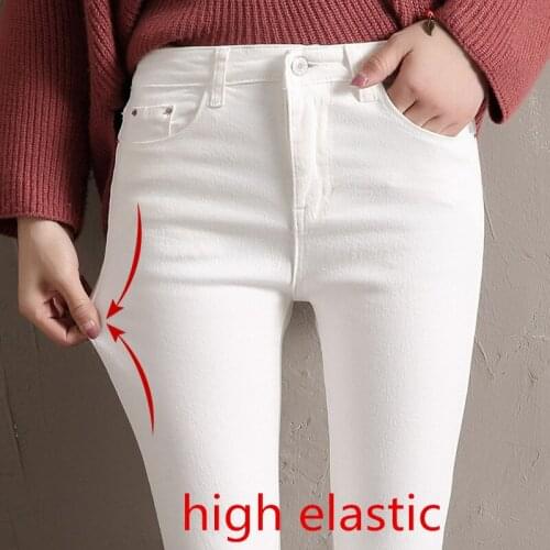 2020 Summer Autumn Women Jeans Skinny Denim Pants Female Vintage Slim Casual Elastic Stretch Jeans Demin Pencil Pant Trousers