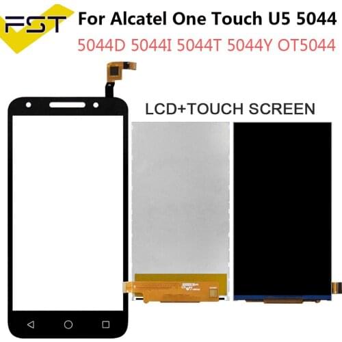5.0''For Alcatel One Touch U5 5044 5044D 5044I 5044T 5044Y OT5044 Lcd Display+Touch Screen Digitizer Replacement Parts