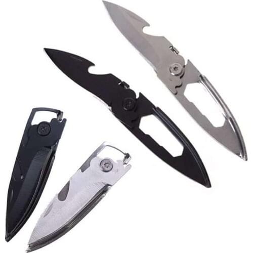 1PC Outdoor Multipurpose mini Keychain knife Multifunctional multi tool key pocket letter camp outdoor pare peeler peel parcel