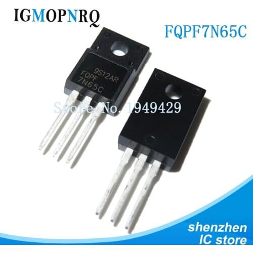 10PCS FQPF7N65C TO-220 FQPF7N65 TO-220F 650V 7A new