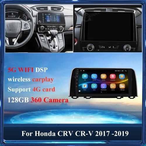 128GB Car Radio Android Stereo Receiver For Honda CRV CR-V 2017-2019 GPS Navigation Video Multimedia Player HD Screen Head Unit
