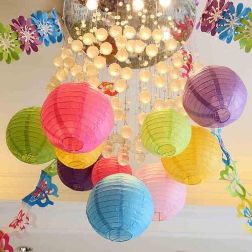 6 Inch (15cm) White Tiffany Blue Chinese Paper Lantern Balls for Decoration Festive Party Supplies Wedding Events Lampion Papier