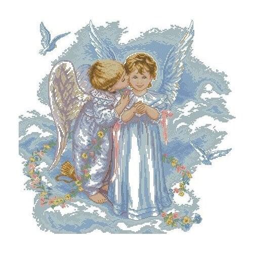 FREE delivery Top Quality lovely counted cross stitch kit angel kiss angels fairy fairies
