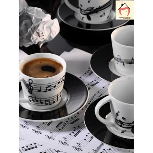 Turkish Coffee Cups With Saucers 12 pcs Ceramic Cup Set Espresso Kitchen Party Drink Ware Home Decor Creative Gifts